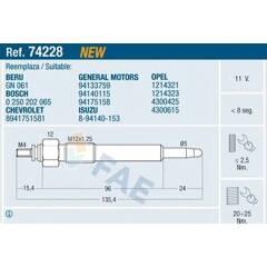 FAE Glühkerze (pro Einheit) 8435050635360 on Productcaster.