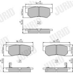 JURID Bremsbelagsatz hinten 3306437081993 on Productcaster.