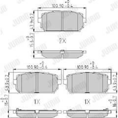 JURID Bremsbelagsatz hinten 3306437172899 on Productcaster.