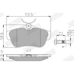 JURID Bremsbelagsatz hinten 3306437098434 on Productcaster.