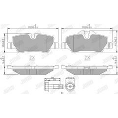 JURID Bremsbelagsatz hinten 4060426037222 on Productcaster.