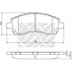 MAPCO Bremsbeläge vorne 4043605446930 on Productcaster.