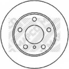 MAPCO Bremssatz (2 Bremsscheiben) 4043605008374 on Productcaster.