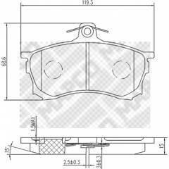 MAPCO Remblokkenset voor 4043605011404 on Productcaster.