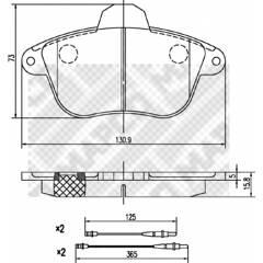 MAPCO Remblokkenset voor 4043605672872 on Productcaster.