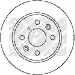 MAPCO Set van 2 remschijven 4043605007582 on Productcaster.