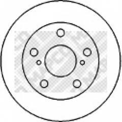 MAPCO Set van 2 remschijven 4043605033239 on Productcaster.