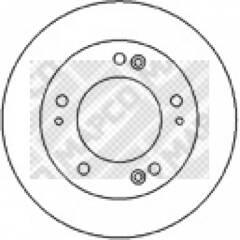 MAPCO Set van 2 remschijven 4043605033390 on Productcaster.