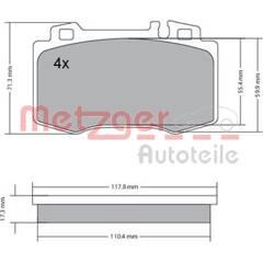 METZGER Bremsbeläge vorne (4er-Satz) 4250032668273 on Productcaster.