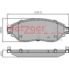 METZGER Bremsbeläge vorne (4er-Satz) 4250032699802 on Productcaster.