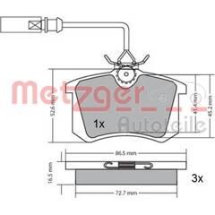 METZGER Bremsbeläge hinten (4er-Satz) 4250032667443 on Productcaster.