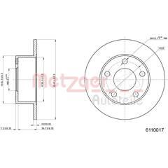 METZGER Bremssatz (2 Bremsscheiben) 4250032638146 on Productcaster.