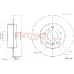 METZGER Bremssatz (2 Bremsscheiben) 4250032638993 on Productcaster.