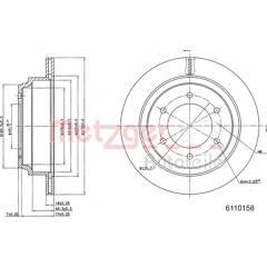 METZGER Bremssatz (2 Bremsscheiben) 4250032639563 on Productcaster.