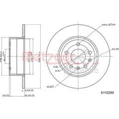 METZGER Bremssatz (2 Bremsscheiben) 4250032640873 on Productcaster.