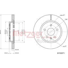 METZGER Bremssatz (2 Bremsscheiben) 4250032641696 on Productcaster.