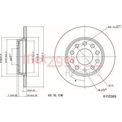 METZGER Bremssatz (2 Bremsscheiben) 4250032641870 on Productcaster.