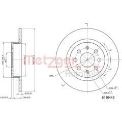 METZGER Bremssatz (2 Bremsscheiben) 4250032642419 on Productcaster.