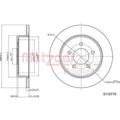 METZGER Bremsscheibe hinten 4062101002068 on Productcaster.