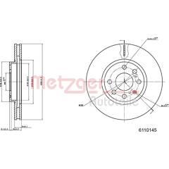 METZGER Bremssatz (2 Bremsscheiben) 4250032639433 on Productcaster.