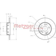 METZGER Bremssatz (2 Bremsscheiben) 4250032641238 on Productcaster.