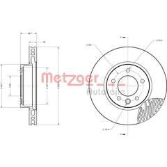 METZGER Bremsscheibe (einzeln verkauft) 4250032643164 on Productcaster.