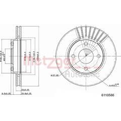 METZGER Bremssatz (2 Bremsscheiben) 4250032643843 on Productcaster.