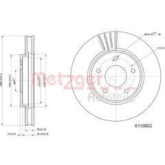 METZGER Remschijf (per stuk) 4062101002273 on Productcaster.