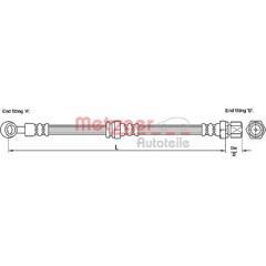 METZGER Bremsschlauch 4250032560997 on Productcaster.