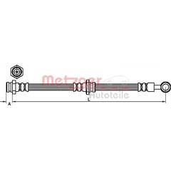 METZGER Bremsschlauch 4250032657628 on Productcaster.