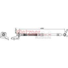 METZGER Bremsschlauch 4062101159984 on Productcaster.