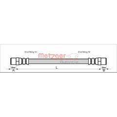 METZGER Bremsschlauch 4250032564605 on Productcaster.