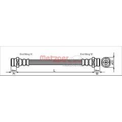 METZGER Bremsschlauch 4250032604608 on Productcaster.