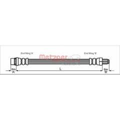 METZGER Bremsschlauch 4250032565978 on Productcaster.