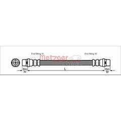 METZGER Bremsschlauch 4250032546489 on Productcaster.