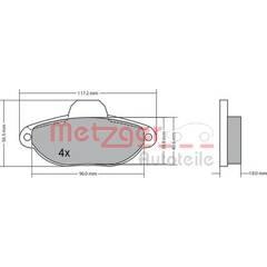 METZGER Remblokset voor 4250032667344 on Productcaster.