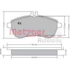 METZGER Remblokset voor 4250032667368 on Productcaster.