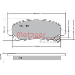 METZGER Remblokset voor 4250032668235 on Productcaster.