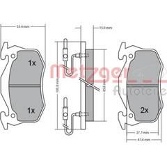 METZGER Remblokset voor 4250032668662 on Productcaster.