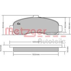 METZGER Remblokset voor 4250032668686 on Productcaster.