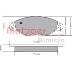 METZGER Remblokset voor 4250032668891 on Productcaster.