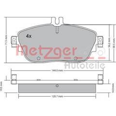 METZGER Remblokset voor 4250032669058 on Productcaster.