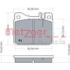 METZGER Remblokset voor 4250032669348 on Productcaster.