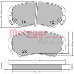 METZGER Remblokset voor 4250032669522 on Productcaster.