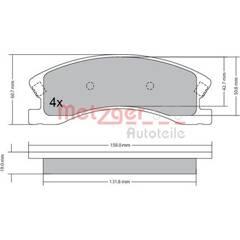 METZGER Remblokset voor 4250032671297 on Productcaster.