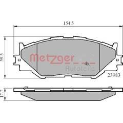 METZGER Remblokkenset voor 4062101092236 on Productcaster.