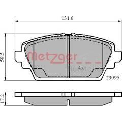 METZGER Remblokkenset voor 4062101092267 on Productcaster.