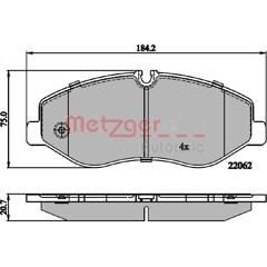 METZGER Remblokkenset voor 4062101092519 on Productcaster.