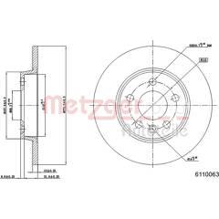 METZGER Set van 2 remschijven 4250032638603 on Productcaster.