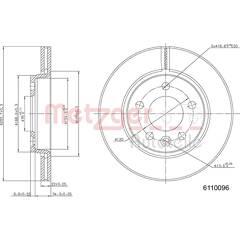 METZGER Set van 2 remschijven 4250032638931 on Productcaster.